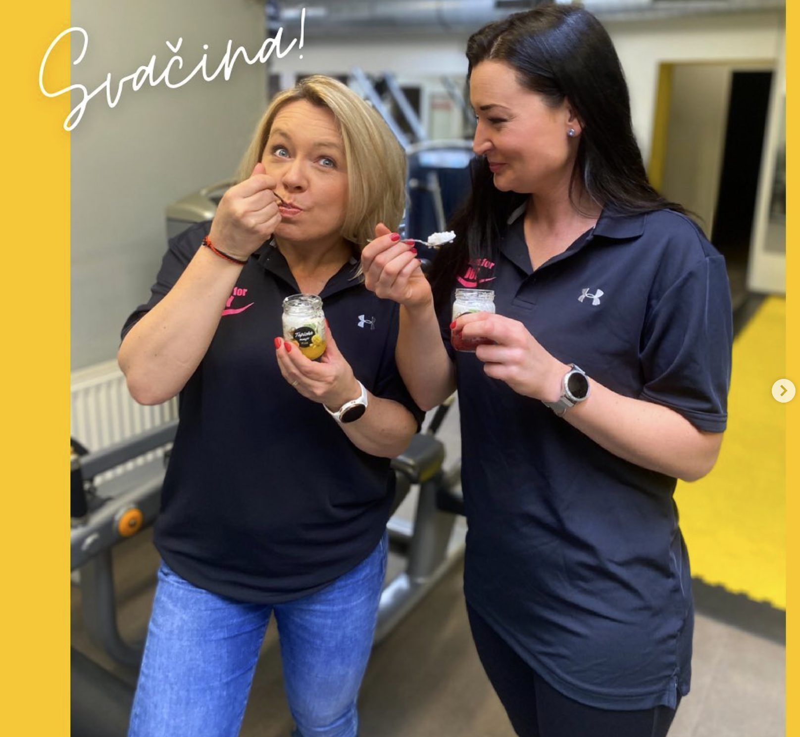 Trenérky si pochutnávají na zdravé svačině